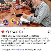 A larger version of: Horror Authors Signing Books at the Saratoga Book Festival