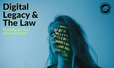 Digital Legacy & The Law: Planning for Your Online Afterlife - Picture of woman with computer code illuminated on her face